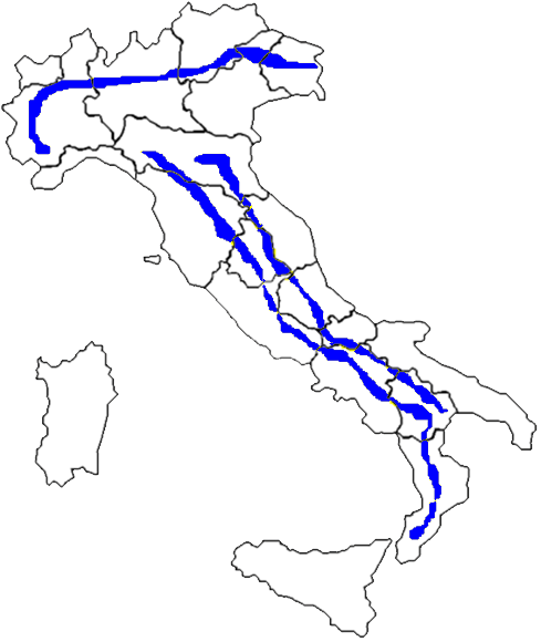 L’area italiana caratterizzata dal clima Cfb