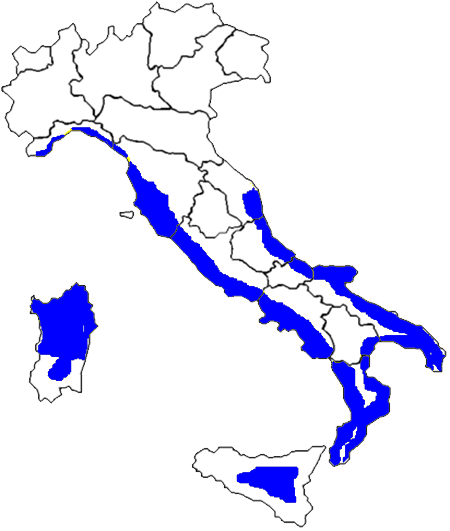 L’area italiana caratterizzata dal clima Csa
