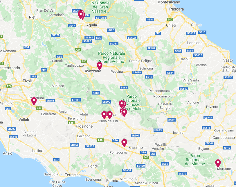 Epicentri terremoti Italia centrale aprile 2021