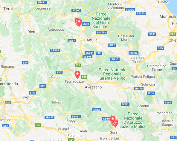 Epicentri terremoti Italia centrale novembre 2021